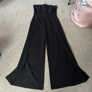 Lulus Black Fancy Pant Jumpsuits